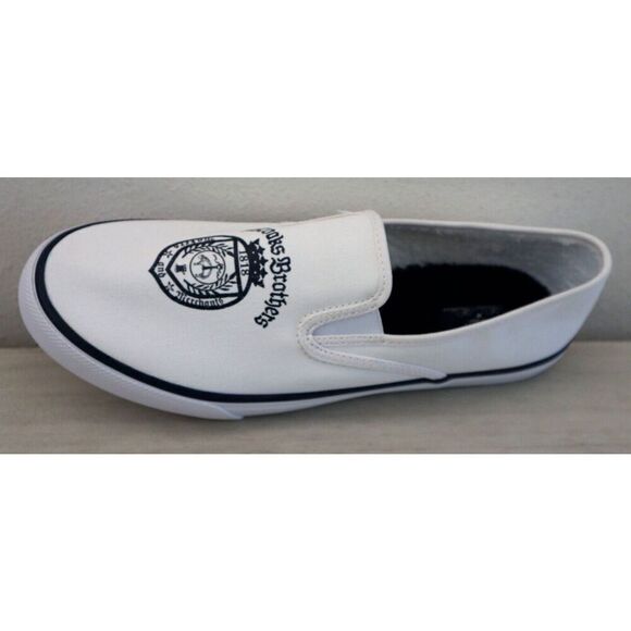 Sperry STS24341 Men's Sz 12 White Brooks Brothers Crest Canvas Slip-On Sneakers - Picture 5 of 7